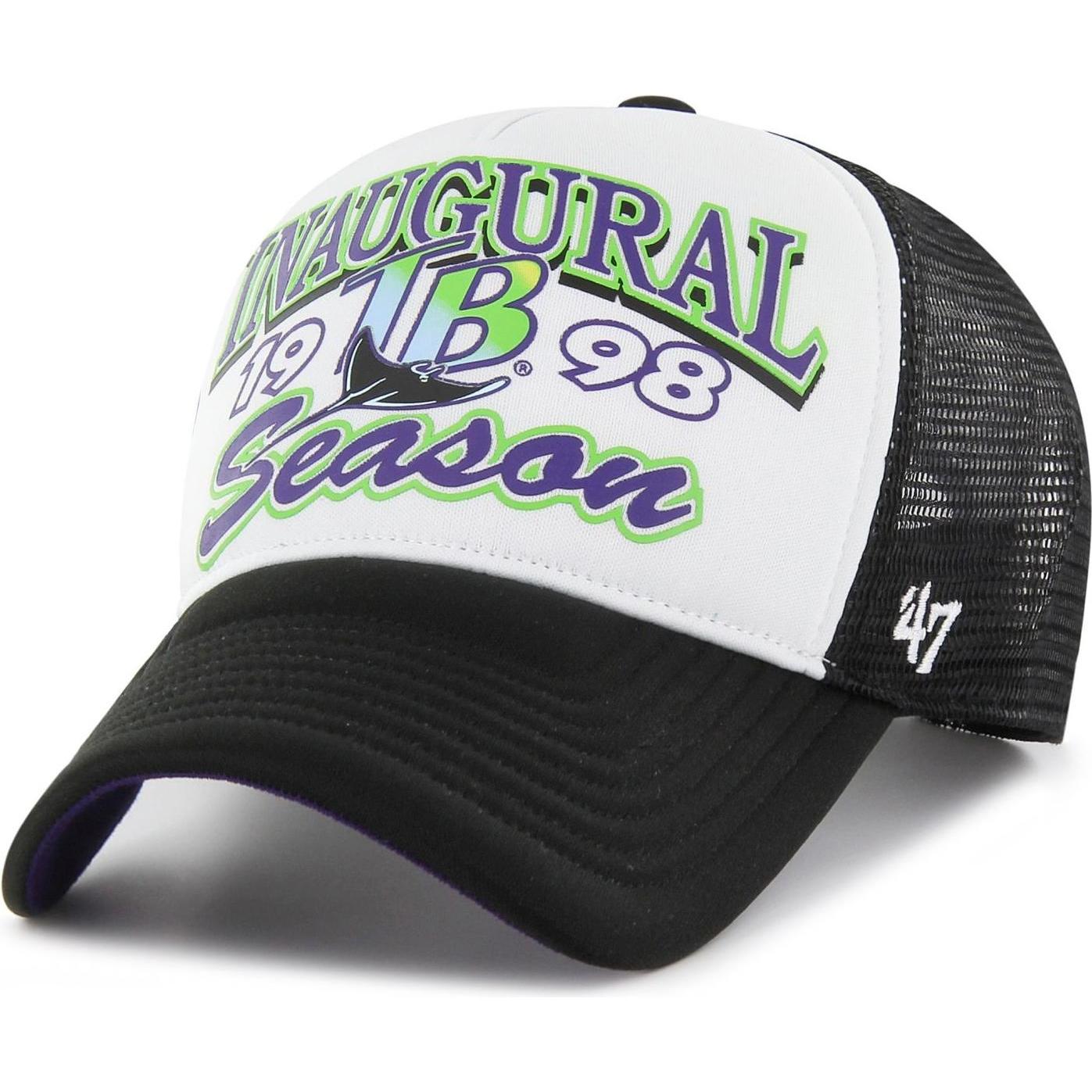 47 Brand, Herren, Cap, Mesh Trucker Cap - Foam Champ Tampa Bay Rays, Weiss
