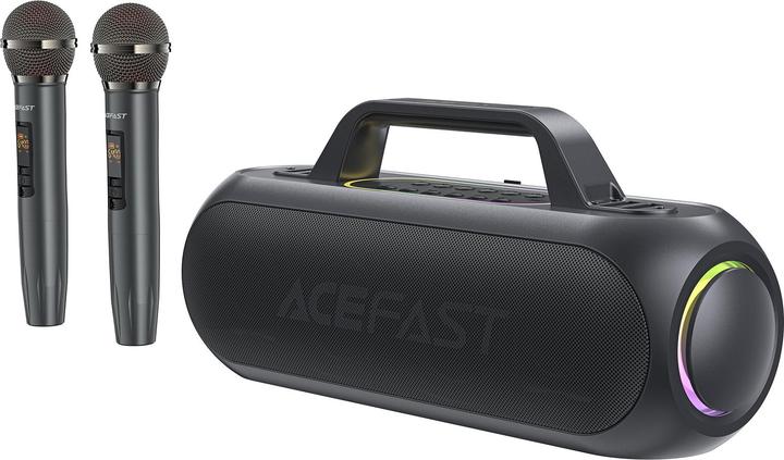 Actual product image Acefast K1 wireless karaoke speaker with 2 microphones - black