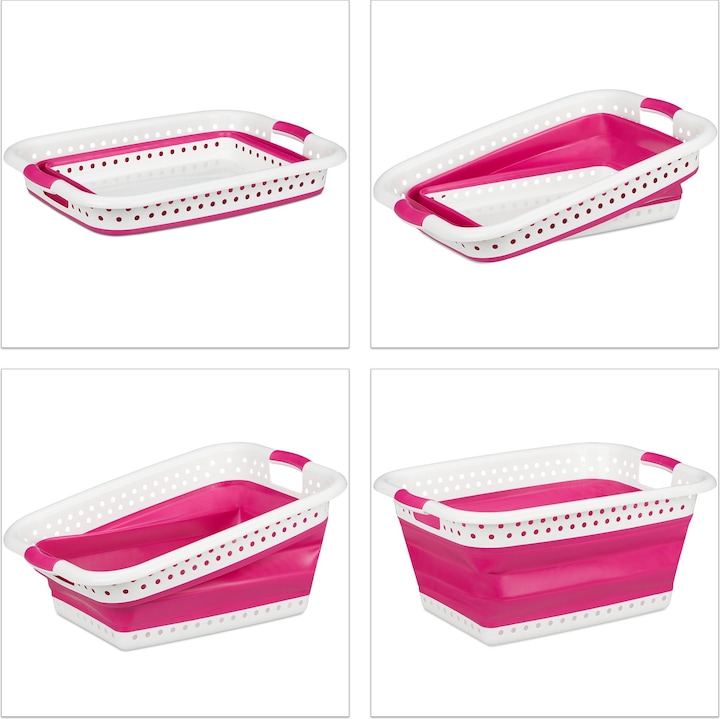Image du produit Relaxdays Panier à linge pliable avec poignées (50 l)