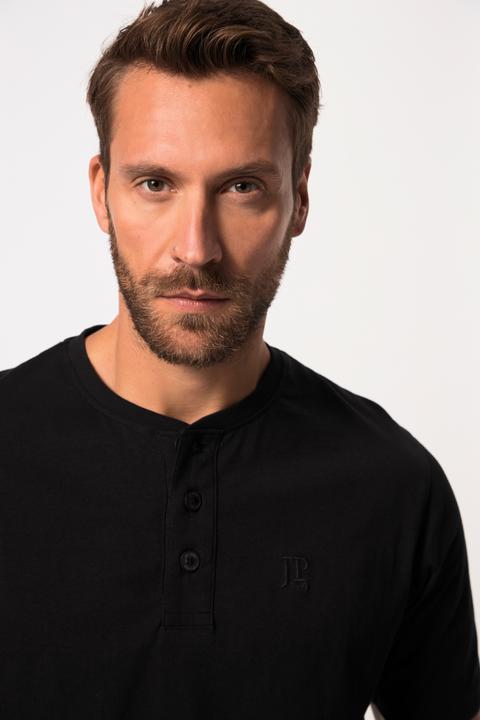 Actual product image JP1880 2 Pack of Three Button Short Sleeve Cotton Henley Tee (L)