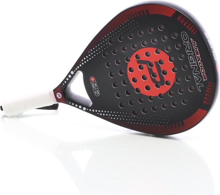 Luxtri Raquette Padel Forme Goutte d’eau 360g Fibre de verre EVA Rouge-noire Jugador Sport Extérieur