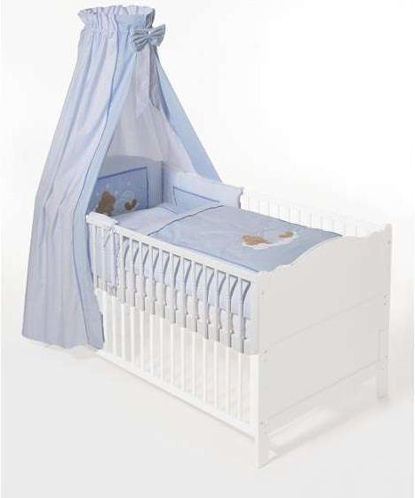 Actual product image easy baby Sleeping Bear bed set blue