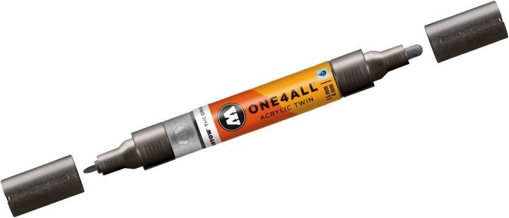 Produktbild Molotow Marqueur pour Maquettes - One4All Twin - Acrylique Métalli-Noir - 1,5/4mm - -223 - 15 cm (Metallic Schwarz, 4 mm, 1 x)