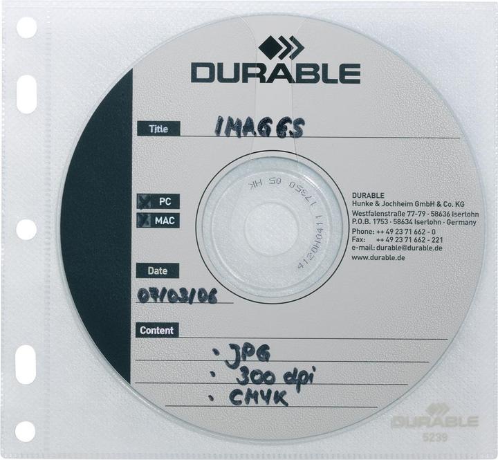 Image du produit Durable CD/DVD COVER Pocket (Platine, CD)