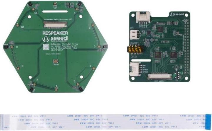 Produktbild Seeed Studio 107990055 - ReSpeaker 6 Mikrofon Rundum-Array Add On Board für Raspberry Pi (Elektronikkit)