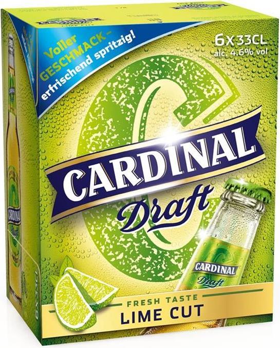 Actual product image Cardinal Lime Cut (6 x 33 cl)