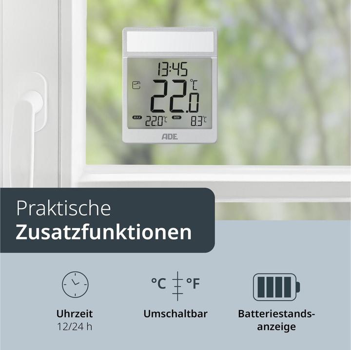 Actual product image ADE Fensterthermometer Pantone 877C