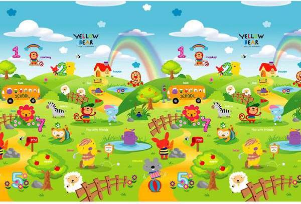 Produktbild My Play Mat Yellowbear Animalpark (130 x 190 cm)