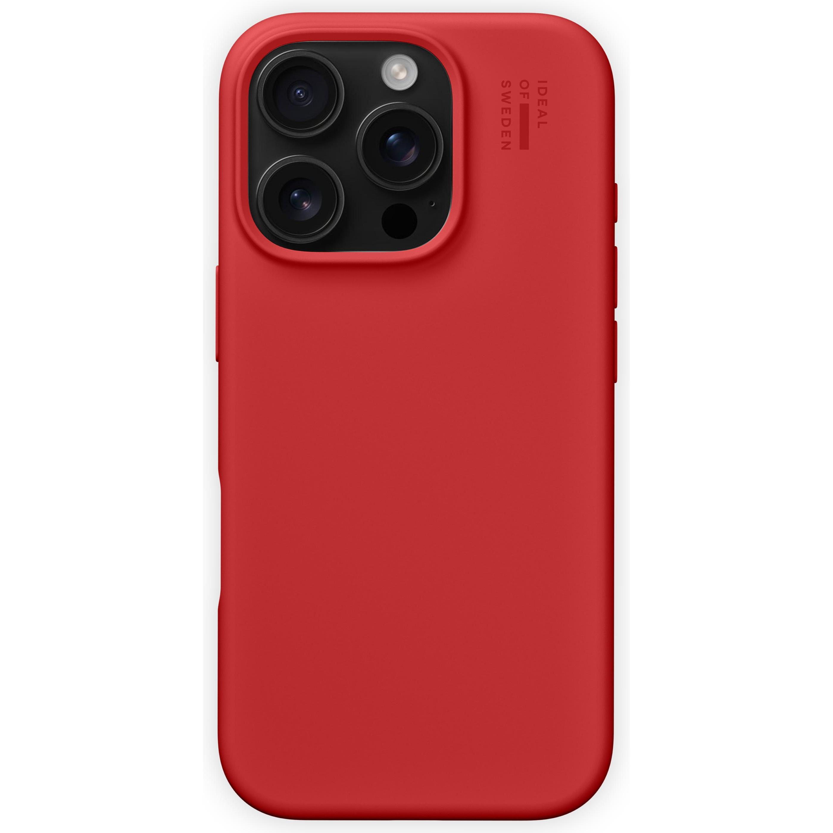 iDeal Of Sweden Custodia in silicone per iPhone 16 Pro Max - Rosso (Apple iPhone 16 Pro Max), Cover smartphone, Rosso