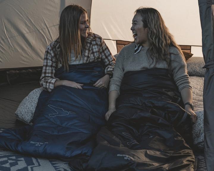 Actual product image Easy Camp Schlafsack Starling Square Blue 10?C (dunkelblau/grau, Modell 2025) (190 cm)