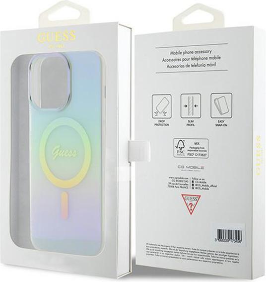 Immagine prodotto Guess GUHMP15XHITSQ Custodia rigida per iPhone 15 Pro Max turkusowy/turchese IML Iridescente MagSafe (Apple iPhone 15 Pro Max)