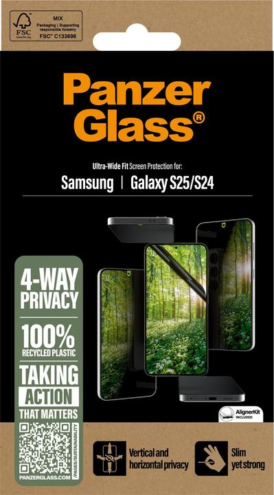 Actual product image PanzerGlass Ultra Wide Fit (1 pcs., Samsung Galaxy S24, Samsung Galaxy S25)