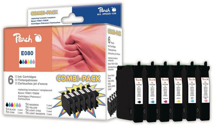 Produktbild Peach T0807 Multipack (BK, C, LC, LM, M, Y)