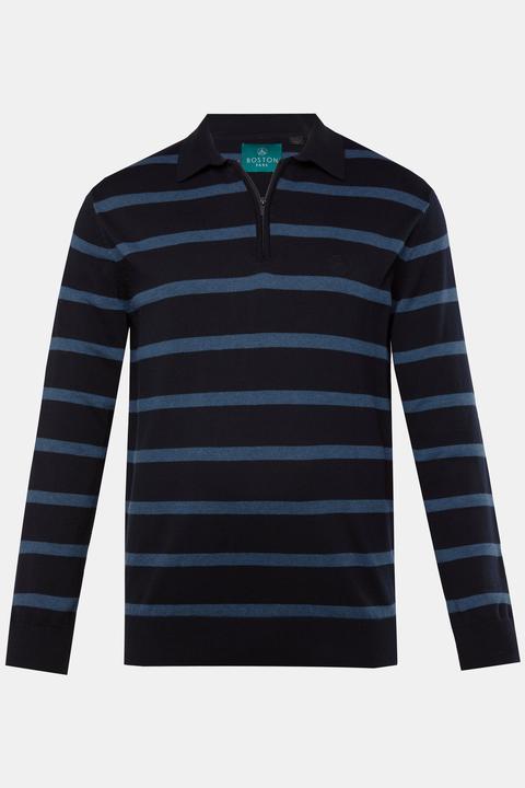 Produktbild Boston Park Strickpullover mit Polokragen, Ringel, Zipper, bis 84/86 (62)