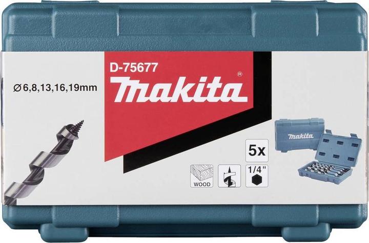 Makita Schlangenbohrer-Set (8 mm, 16 mm, 13 mm, 6 mm, 19 mm)