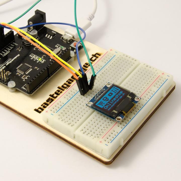 Actual product image Purecrea OLED Display Blue I2c 128x64 0.96"