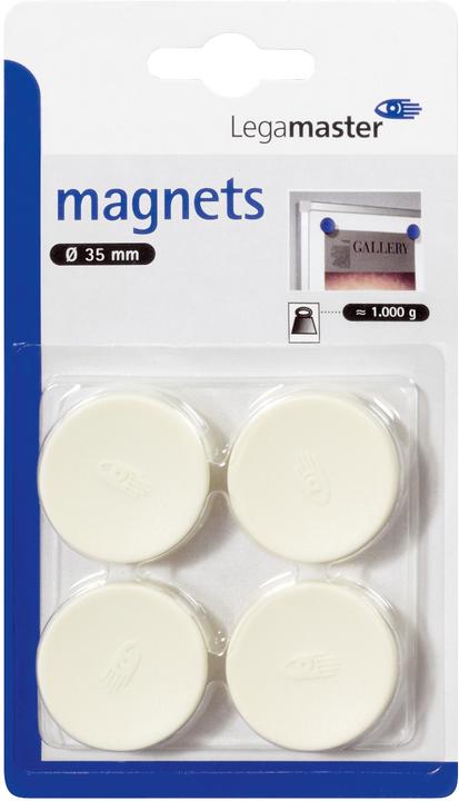 Produktbild Legamaster Haftmagnete 35mm weiss (10x)
