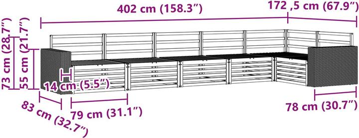 Produktbild vidaXL Outdoor-Sofa