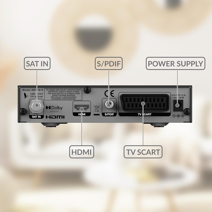 Produktbild Strong SRT7815 DVB-S2 HD+ Receiver (0.13 GB, DVB-S, CI-Schacht, CI+-Schacht)