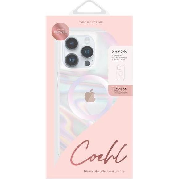 Thumbnail - Uniq etui Coehl Savon iPhone 16 6.1" Magnetic Charging bubble prism (Apple iPhone 16), Smartphone Hülle, Transparent