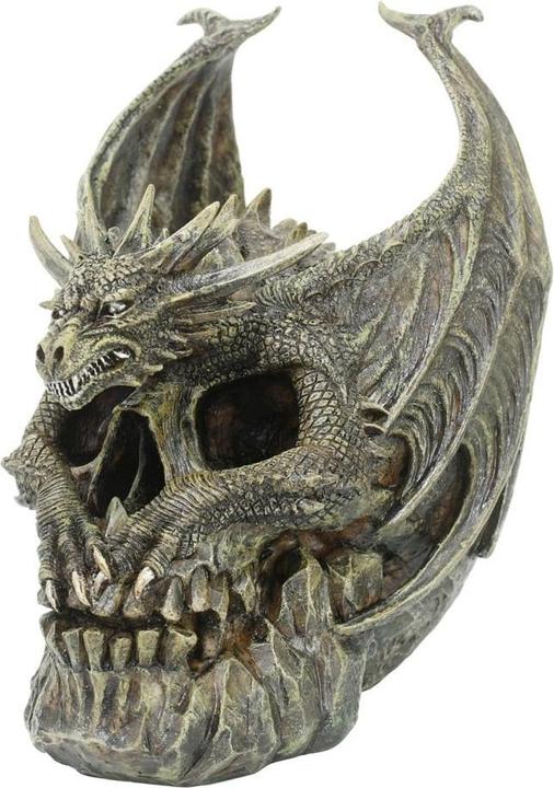 Actual product image Spiral Draco Dragon Skull Ornament