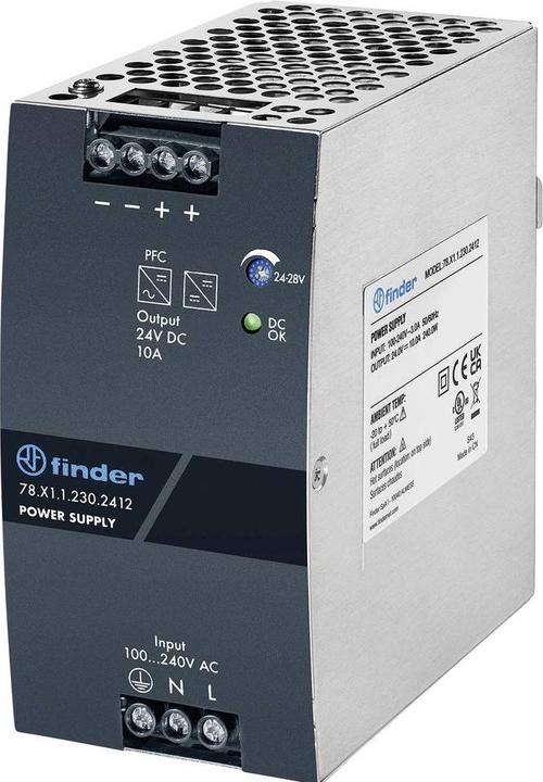 Finder 78.X1.1.230.2412 Schaltnetzteil 10 A 240 W Anzahl Ausgänge:1 x Inhalt