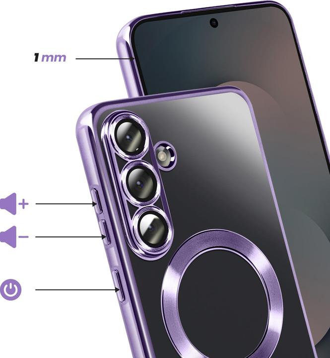 Produktbild Avizar MagSafe Hülle Galaxy S25 FE weich chrom (Samsung Galaxy S25 FE)