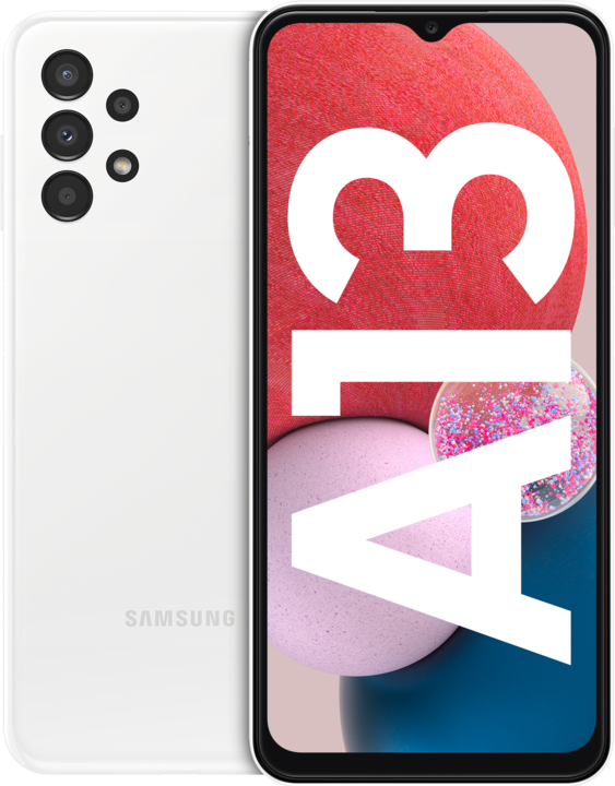 Actual product image Samsung Galaxy A13 EU (64 GB, White, 6.60", Dual SIM, 50 Mpx, 4G)