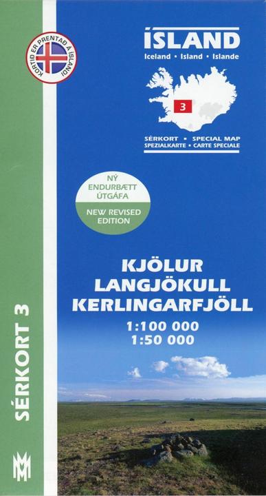 Actual product image Iceland-Sérkort.03 Kjölur,Langjökull