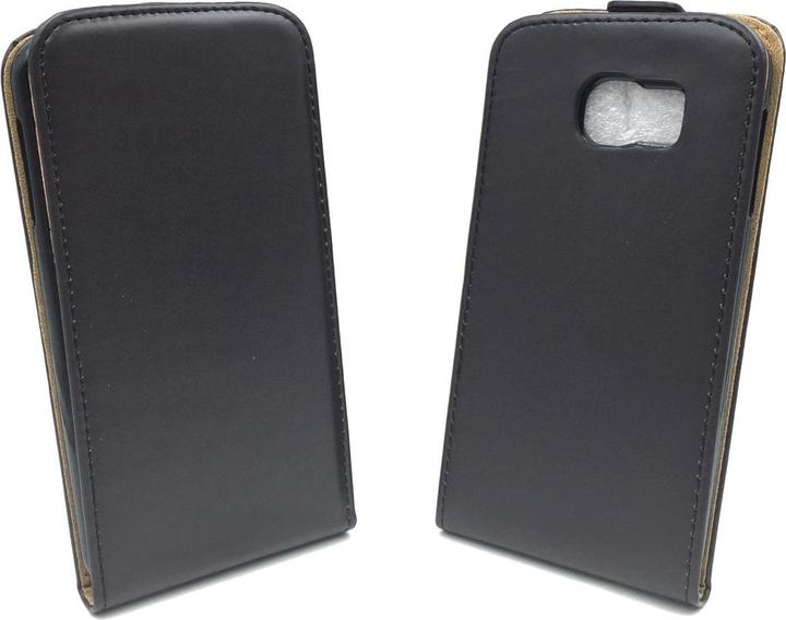 Produktbild König Design Handyhülle für Samsung Galaxy S6 Schutztasche Wallet Cover 360 Case Etui Schwarz (Samsung Galaxy S6)