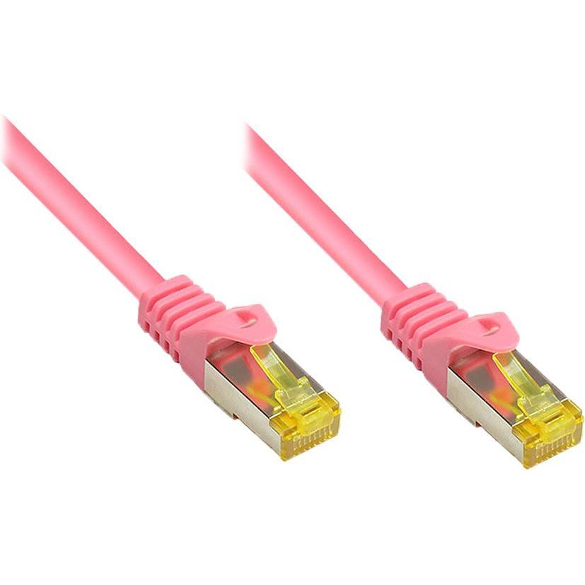 Good Connections RJ45 Patchkabel mitCat.7 Rohkabel und Rastnasenschutz (RNS), S/FTP, PiMF, halogenfrei, 600MHz, OFC (S/F...