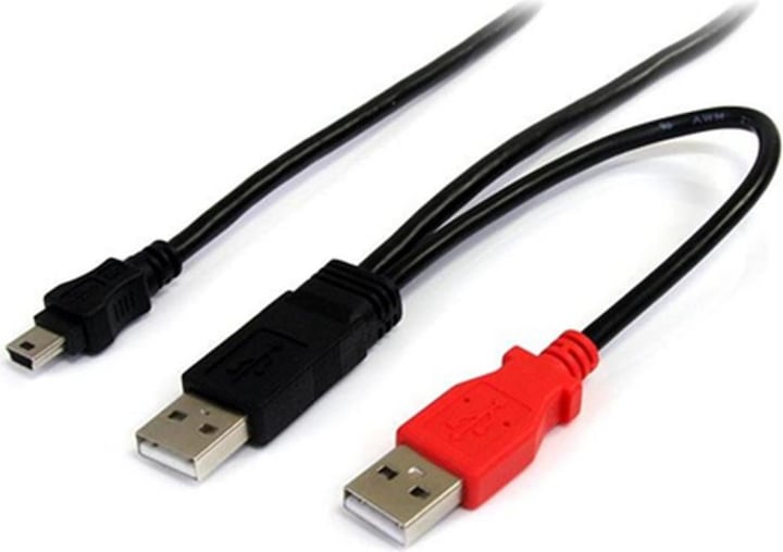 Produktbild StarTech 1,8m USB Y-Kabel für externe Festplatten - USB A auf Mini-B Anschlusskabel (1.80 m, USB 2.0)
