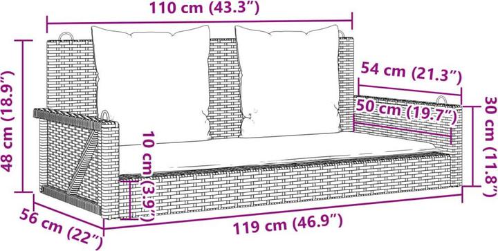 Image du produit vidaXL Ensemble salon de jardin 10 pièces avec coussins