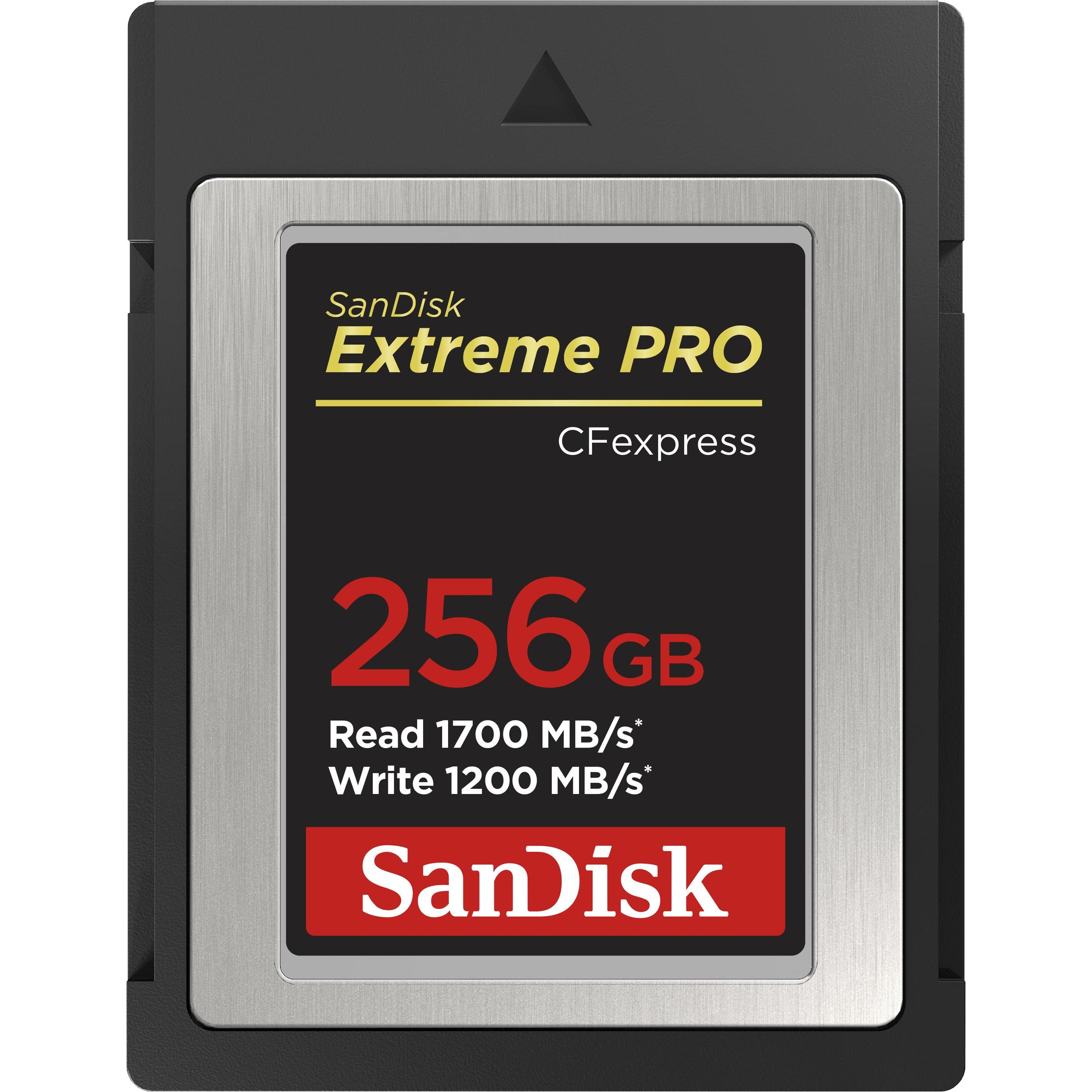 SanDisk Extreme Pro (256 GB, CFexpress Typ B), Speicherkarte, Schwarz