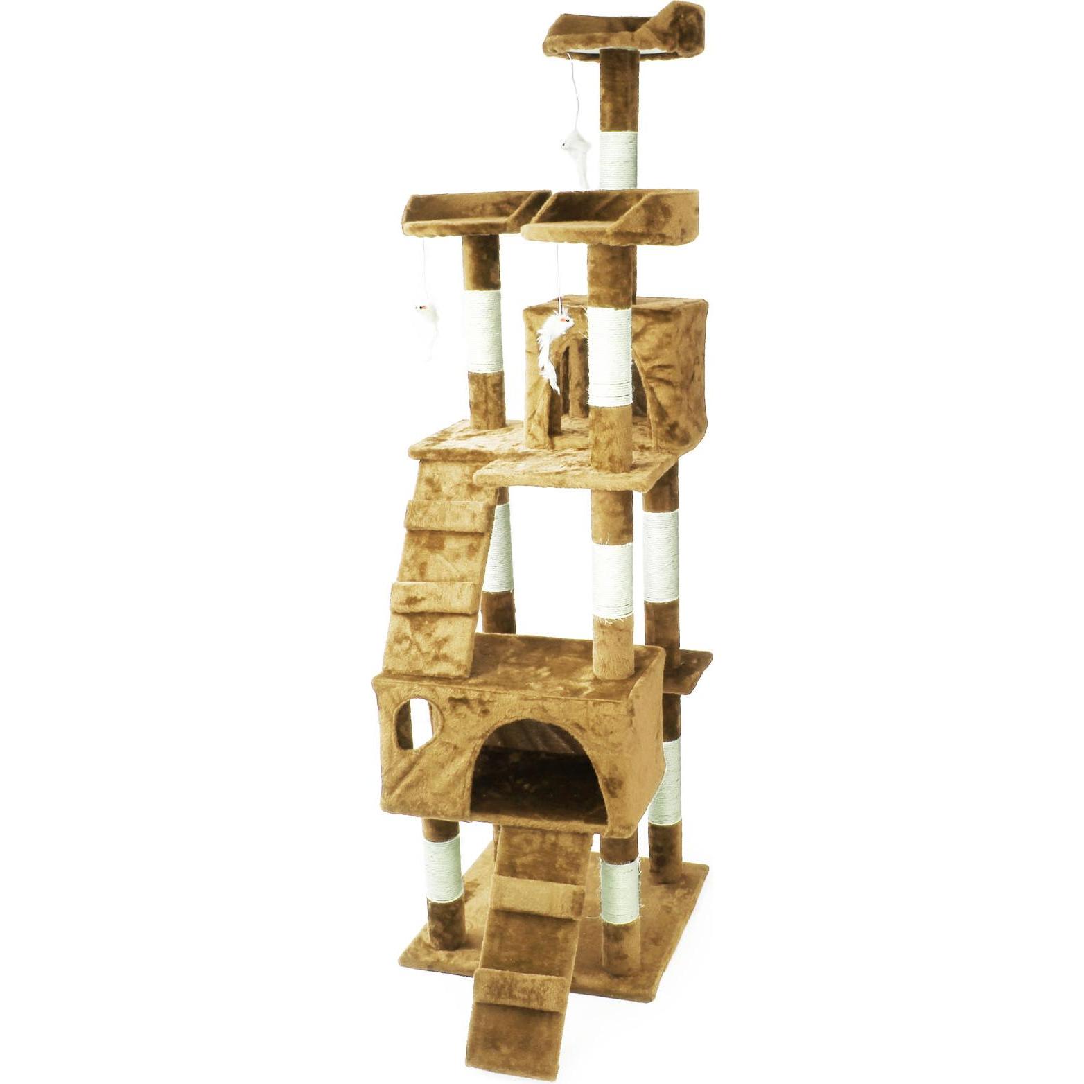 Thumbnail - Wiltec Kratzbaum Beige 170cm Sisal Katzenbaum Katzenkratzbaum Kletterbaum Katze (170 cm, Beige), Katzenbaum