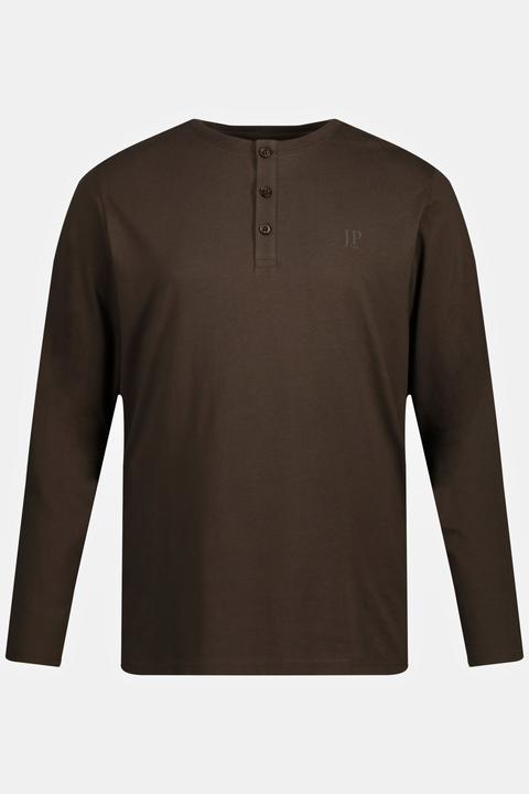 Produktbild JP1880 Henley, Basic, Shirt, Langarm, Knopfleiste, bis 8XL (8XL)