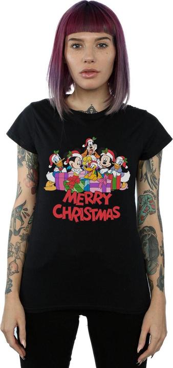 Actual product image Disney Womens/Ladies Mickey Mouse And Friends Christmas Cotton T-Shirt (M)
