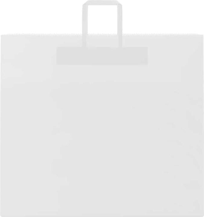 Produktbild VidaXL Kraftpapiertüten 250 Stk. mit Henkel Weiss 54x15x49 cm Papiertüte (Geschenktüte, 250 x)