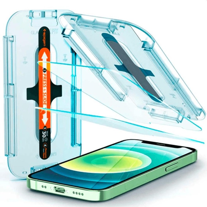 Actual product image Spigen iPhone 12 mini glass tR EZ Fit (2Pack) (2 Piece, Apple iPhone 12 mini)