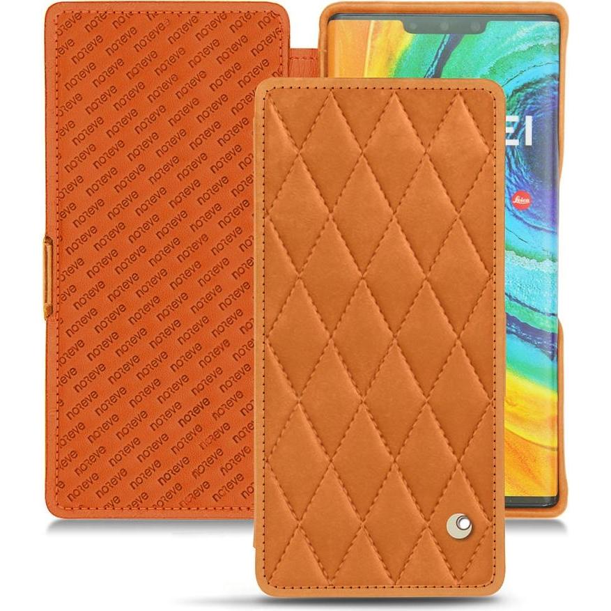Noreve Lederschutzhülle horizontal (Huawei Mate 30 Pro), Smartphone Hülle, Orange