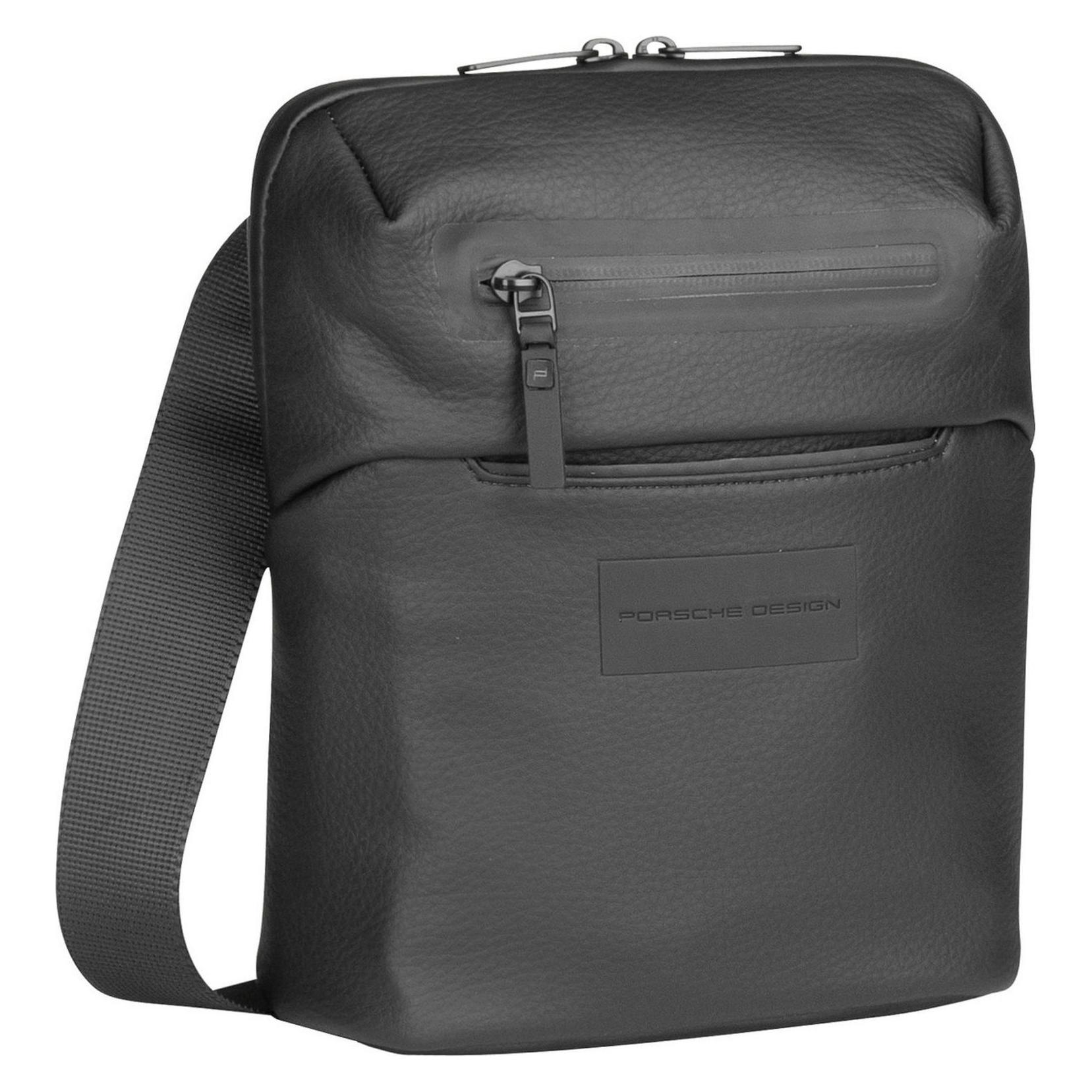 Porsche Design, Herren, Handtasche, Umhängetasche Urban Eco Leather Shoulder Bag S, Schwarz