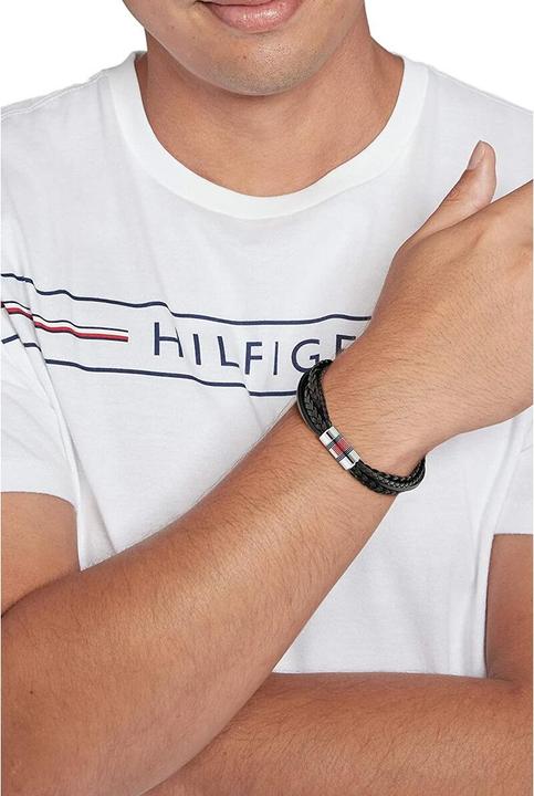 Produktbild Tommy Hilfiger LuxusnÃ­ pÃ¡nskÃ½ nÃ¡ramek z ÄernÃ© kÅ¯Å¾e Multi Layer 2790426 (22 cm, Leder)