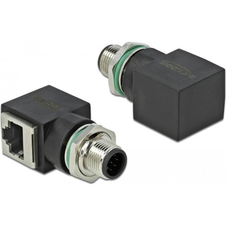 Delock Netzwerkadapter (RJ45, RJ45 (1x)), Netzwerkadapter, Schwarz