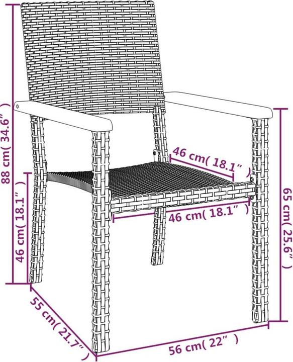 Produktbild vidaXL Garten Essgruppe