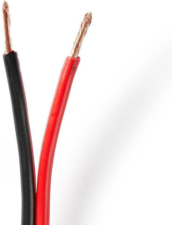 Produktbild Nedis Lautsprecherkabel| 2x 2.50 mm²| Kupfer| 100.0 m| rund| PVC| Red Schwarz| - Verlä (100 m, 2.50 mm²)