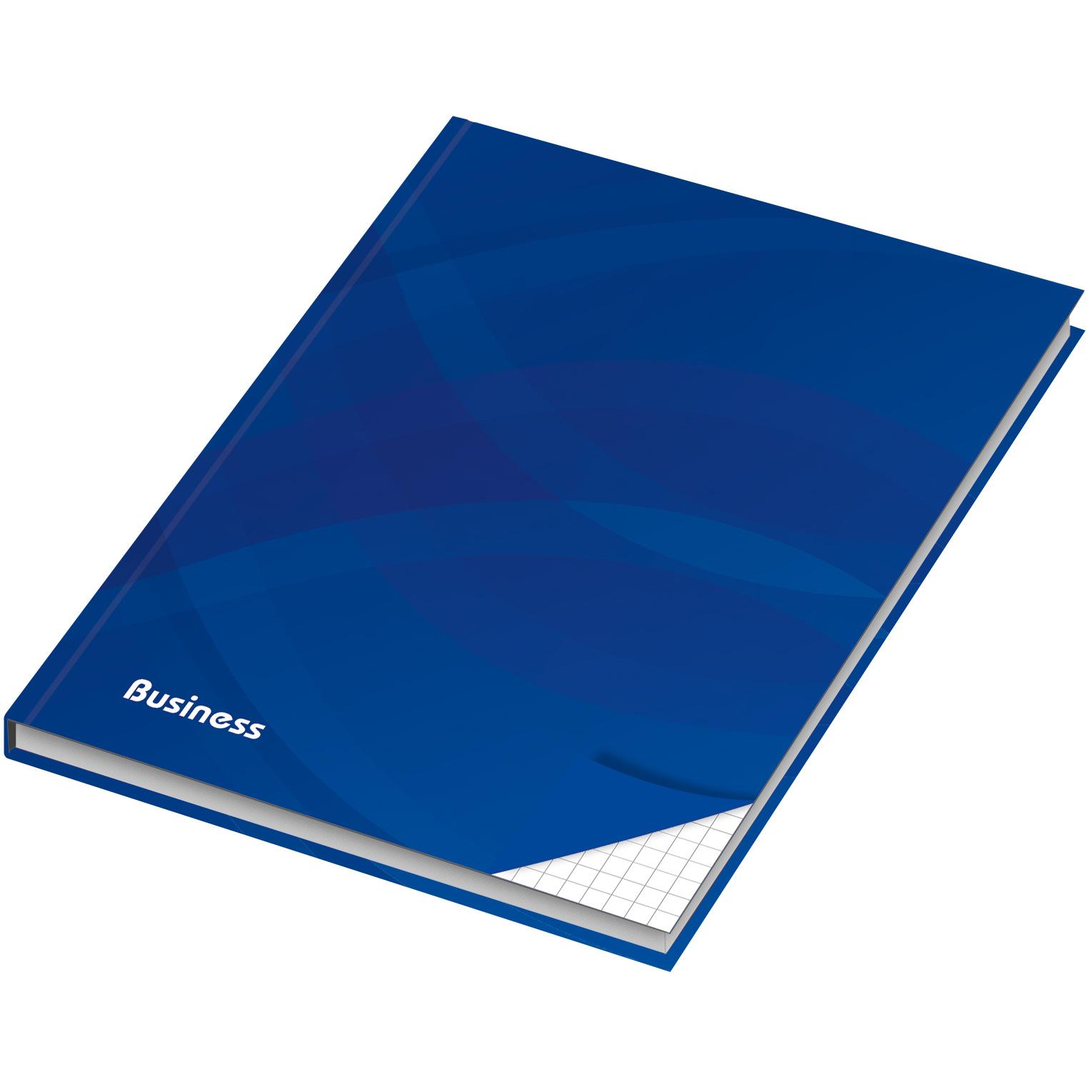 Rnk, Heft + Block, Kladde Business DIN A5 kariert blau Hardcover 96 Bl. (A5, Kariert, Harter Einband)