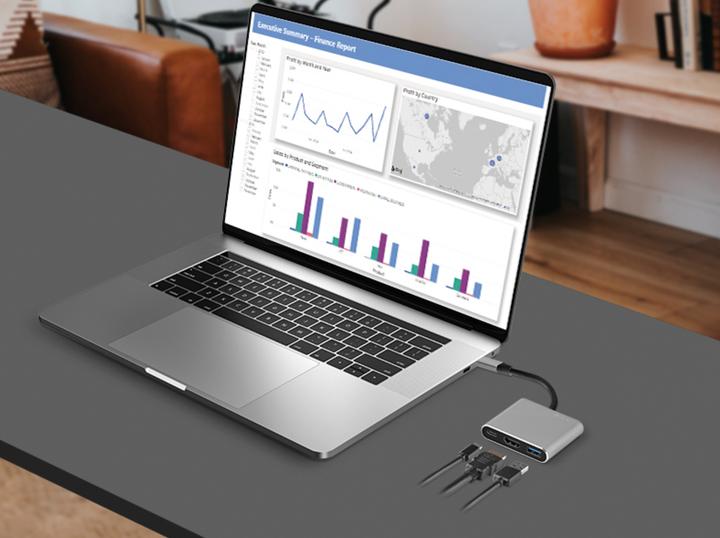 Actual product image Tracer A-1 USB 3.2 Gen 1 (3.1 Gen 1) Type-C Aluminium (USB-C, 3 ports)