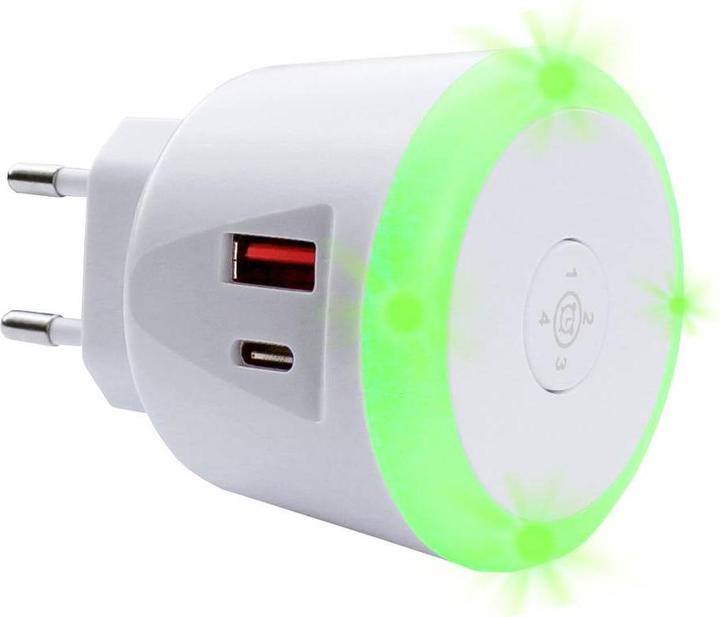 Produktbild Ecosavers USB Timer Charger USB-Ladegerät 20 W Innenbereich, Steckdose Ausgangss (20 W, 2 Ports)