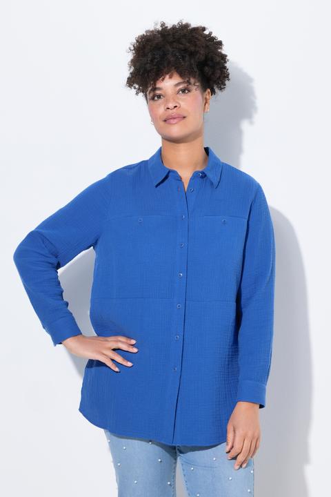 Image du produit Miamoda Bluse, A-Linie, Musselin, Ziernähte (42)
