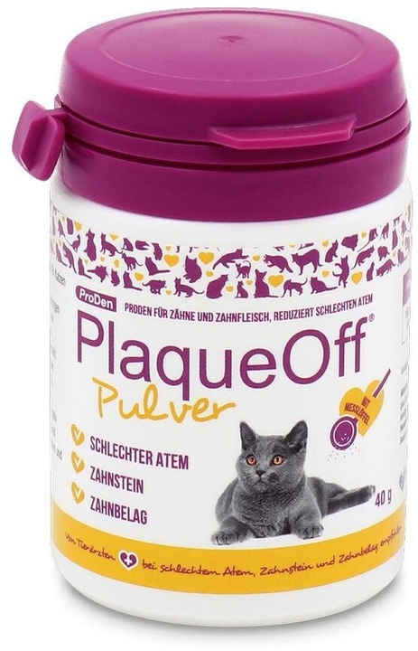 Grau Zahnpflege PlaqueOff, 40 g (Katze, 40 ml)